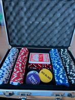 Pokerset met koffer, Hobby en Vrije tijd, Vijf spelers of meer, Ophalen of Verzenden, Zo goed als nieuw