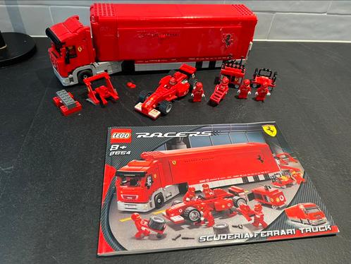 Lego 8654 - Racers: Scuderia Ferrari Truck, Kinderen en Baby's, Speelgoed | Duplo en Lego, Gebruikt, Lego, Complete set, Ophalen of Verzenden