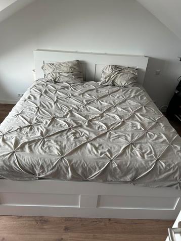 Ikea Brimnes bed compleet met matras en hoofdeinde beschikbaar voor biedingen