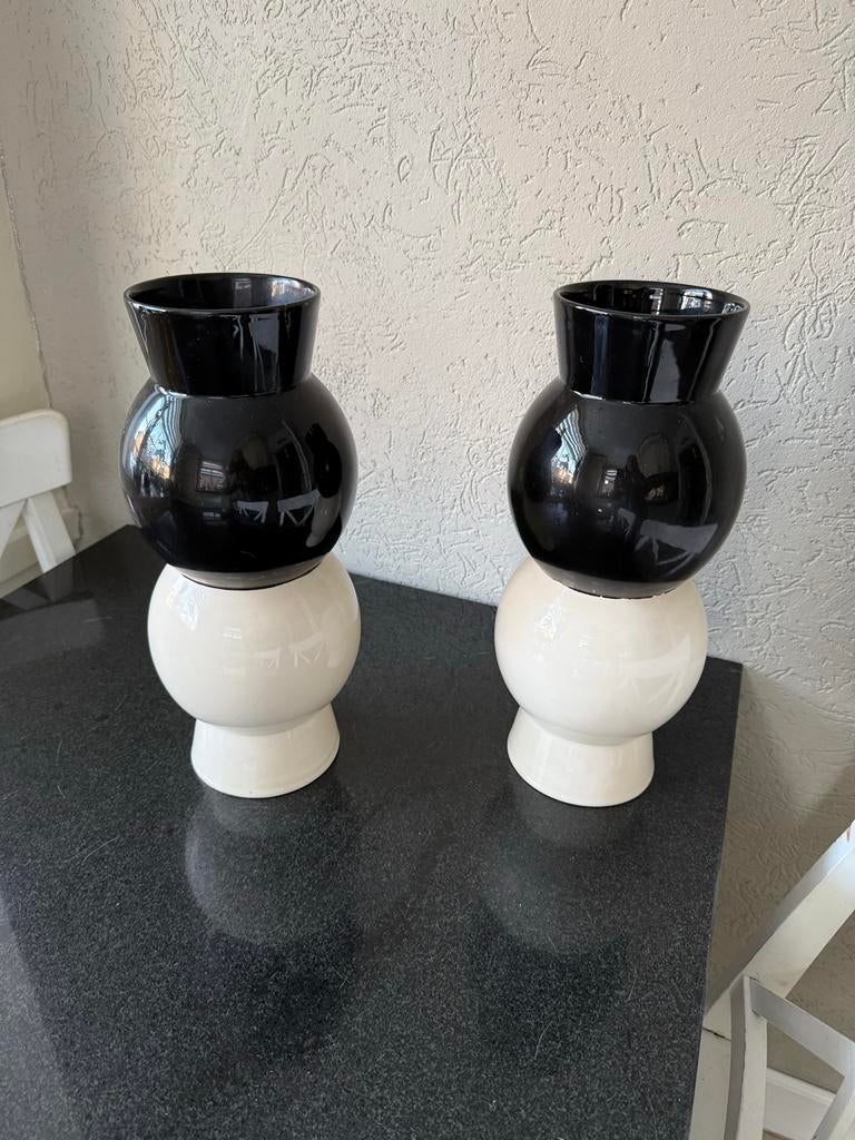 Twee stijlvolle vazen van ASA Selection, 50 tot 75 cm, Zwart, Aardewerk of Porselein, Ophalen of Verzenden