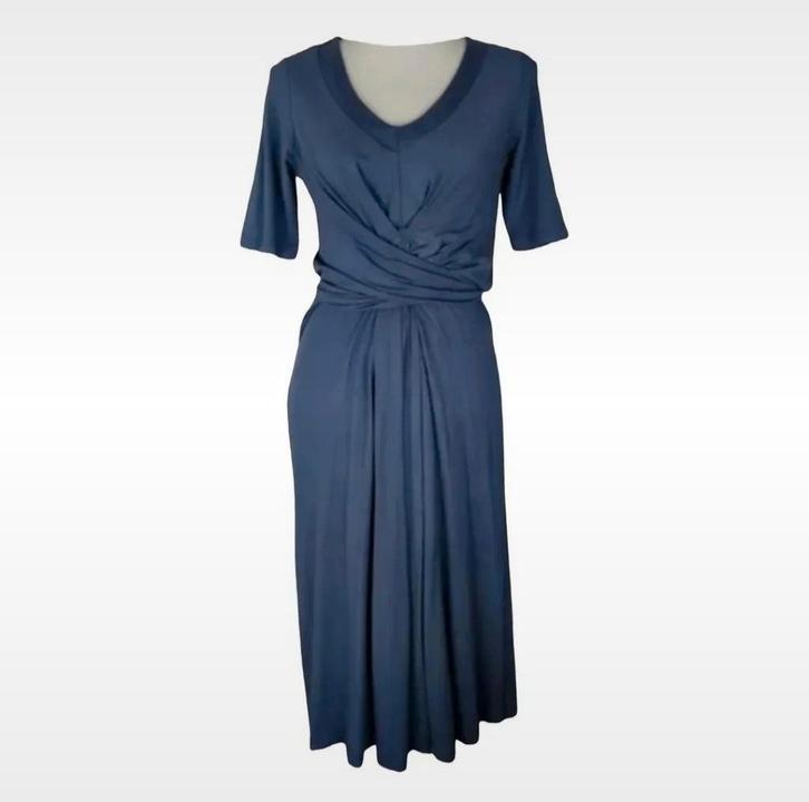 Kyra & Ko Jurk Maat S, Kleding | Dames, Jurken, Zo goed als nieuw, Maat 36 (S), Blauw, Onder de knie, Verzenden