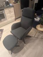 Luie stoel stof grijs T.e.a.b, Huis en Inrichting, Ophalen, 75 tot 100 cm, Zo goed als nieuw, Stof