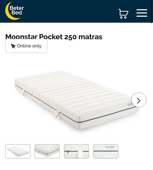 160 x 200 Moonstar Pocket 250 rolled mattress from Beter Bed, Huis en Inrichting, Slaapkamer | Bedden, Zo goed als nieuw, Tweepersoons