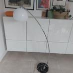 Staande lamp  marmeren voet witte bollamp, Ophalen, Gebruikt