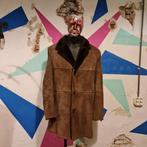 Vintage Lammy Duffle pels jas driekwart coat leer, Kleding | Heren, Maat 52/54 (L), Ophalen of Verzenden, Bruin, Zo goed als nieuw