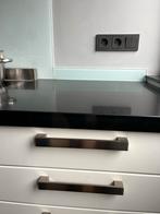 3 Ebri Caesarstone Keukenbladen - Zwart Composiet, Huis en Inrichting, Keuken | Keukenelementen, Ophalen, Gebruikt, 50 tot 75 cm