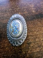 vintage tinnen broche, Overige materialen, 4 tot 7 cm, Gebruikt, Ophalen of Verzenden