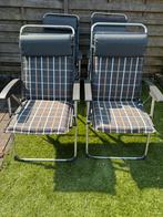 4 Lafuma standen stoelen inclusief 2 sets kussens, Caravans en Kamperen, Ophalen, Zo goed als nieuw, Campingstoel