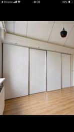 Schuifwand, 4 panelen met rail boven en onder, Ophalen, Gebruikt, 200 cm of meer, 200 cm of meer