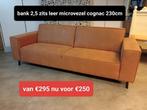 Nieuwe bank 2,5 zits leer microvezel cognac 230cn nu €250, Huis en Inrichting, Woonaccessoires | Overige, ., Nieuw, Ophalen of Verzenden