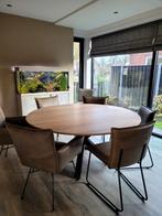 Ronde Eettafel van Eikenhout op Maat, Huis en Inrichting, Tafels | Eettafels, Ophalen, Nieuw, Vier personen, Modern, Landelijk