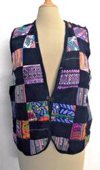 Folklore donkerblauw handmade gilet uit Guatamala! L, Maat 42/44 (L), Zo goed als nieuw, Zonder mouw, Verzenden