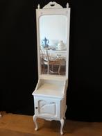 Queen ann kast met grote vaste spiegel met kuif gerestyled m, Ophalen, Zo goed als nieuw, 45 tot 65 cm, 70 cm of meer