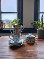 Saksisch Blauw - 8 delig servies - porselein - Jäger, Antiek en Kunst, Antiek | Servies compleet, Ophalen of Verzenden