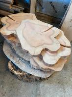 Boomstamschijf boomstammen, Doe-het-zelf en Verbouw, Hout en Planken, Ophalen, Minder dan 25 mm, Zo goed als nieuw, Pallet