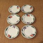 6 porseleinen gebaksbordjes Villeroy & Boch Amapola 16,5 cm, Ophalen of Verzenden, Zo goed als nieuw, Bord(en), Overige stijlen