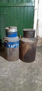 Te koop 2 ijzeren melkbus carbid, Ophalen, Gebruikt