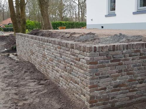 Oude handgebakken walen formaat van metselstenen, Doe-het-zelf en Verbouw, Metselstenen, Gebruikt, Bakstenen, Ophalen