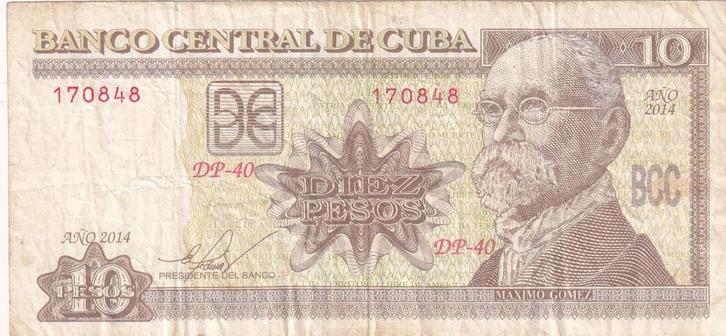 Cuba 10 pesos 2014, Postzegels en Munten, Bankbiljetten | Amerika, Los biljet, Noord-Amerika, Verzenden