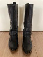 Zwart leren laarzen met gesp, Hoge laarzen, Zwart, Ophalen of Verzenden, Gedragen