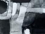 Jos Schimmer persfoto abstract schilderij jaren 70, Antiek en Kunst, Verzenden