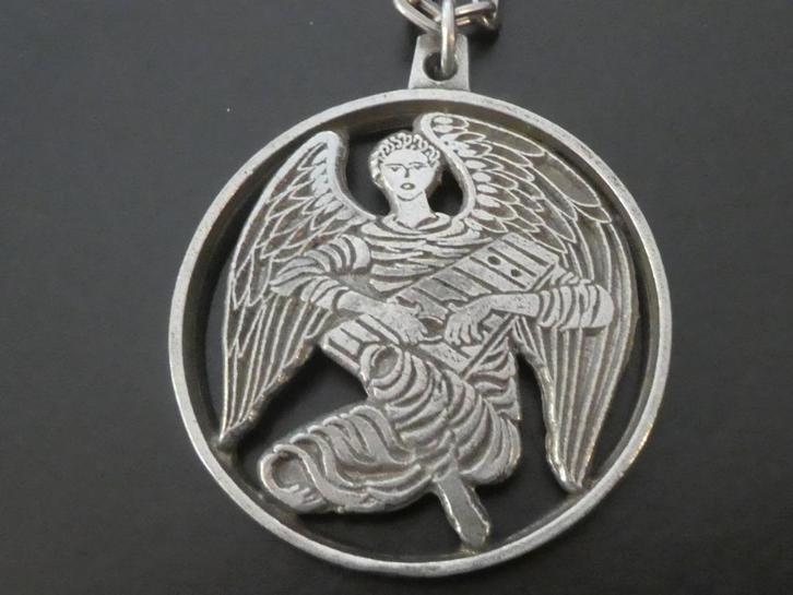 Harp Spelende Engel Aan Ketting, Sieraden, Tassen en Uiterlijk, Kettinghangers, Zilver, Verzenden