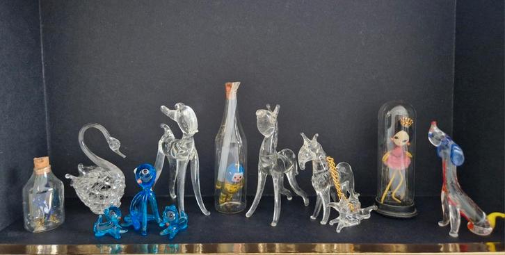 Glazen figuurtjes, diverse dieren e.a., Verzamelen, Beelden en Beeldjes, Ophalen of Verzenden