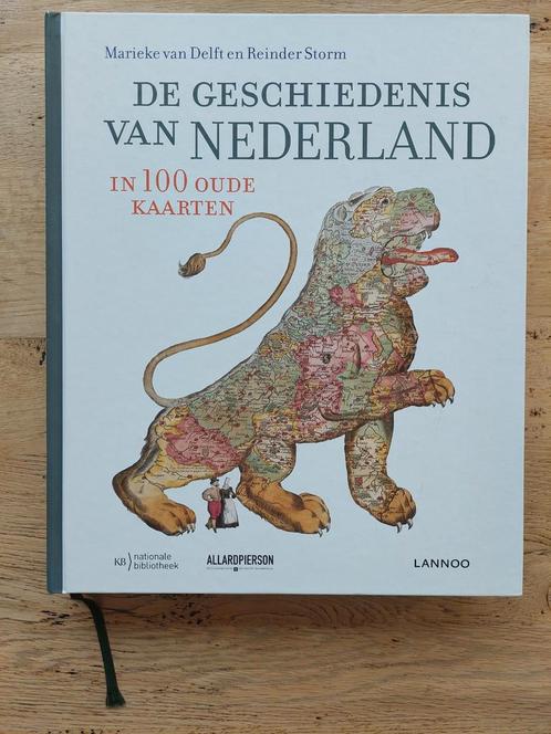 De Geschiedenis van Nederland in 100 Oude Kaarten, Boeken, Atlassen en Landkaarten, Zo goed als nieuw, Overige typen, Nederland
