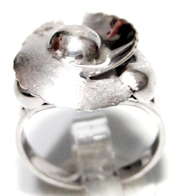 Schitterende Zilveren Bloem Ring beschikbaar voor biedingen