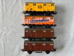 4x Lima goederenwagons Omovaltine/ASG/FS Italia, Gebruikt, Gelijkstroom of Wisselstroom, Wagon, Ophalen of Verzenden