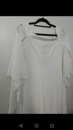 Witte broekpak jumpsuit met cape maat M, Kleding | Dames, Zo goed als nieuw, Ophalen, Maat 38/40 (M), Wit