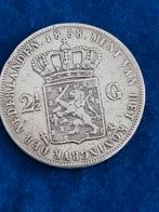 1 Rijksdaalder 1858, Postzegels en Munten, Munten | Nederland, Ophalen of Verzenden, Koning Willem III, 2½ gulden, Zilver