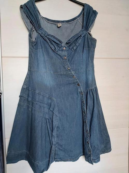 Spijkerjurk jeansjurk jurk klokkende rokje INDIES mt 42 44, Kleding | Dames, Jurken, Zo goed als nieuw, Maat 42/44 (L), Blauw