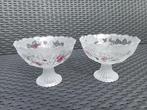 2x Ijscoupe schaaltjes glas - Zo goed als nieuw, Overige typen, Ophalen of Verzenden, Overige stijlen, Glas