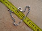 zilveren schakel armband met hart met pijl slot [554], Verzenden, Zo goed als nieuw, Zilver, Zilver