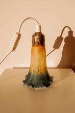 Vintage paté de verre hanglampje uit Frankrijk, Ophalen of Verzenden