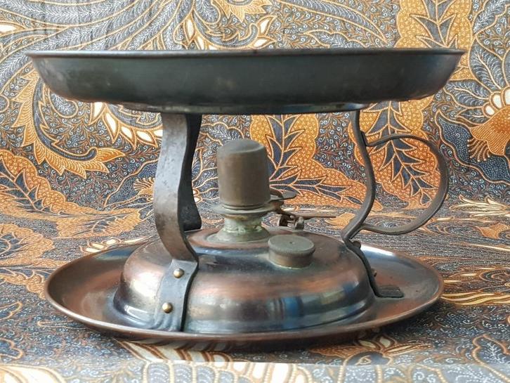 Mooie grote originele antieke brander uit Engeland 22,4 cm., Antiek en Kunst, Antiek | Koper en Brons, Koper, Ophalen of Verzenden