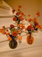 Nu maar 27,50 per set winterse set vaas met zijde bloemen, Ophalen of Verzenden, Nieuw, Binnen