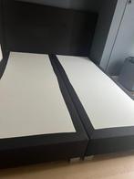 Boxspring bedbodem en hoofdboard - zwart - 200x160cm, Ophalen, Gebruikt, Tweepersoons, Grijs