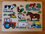 Puzzel vintage " de boerderij", Ophalen of Verzenden, Zo goed als nieuw, Van hout, Minder dan 10 stukjes