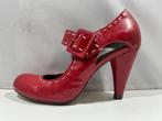 Kurt Geiger, maat 38 trendy glanzende rode hoge hakken, Verzenden, Zo goed als nieuw, Schoenen met hoge hakken, Rood