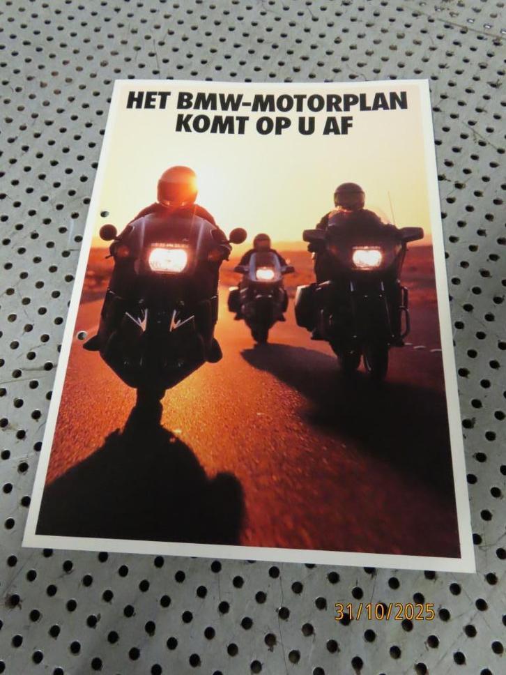 BMW folder  "het BMW motorplan" A4 formaat '89  o.a. K100LT, Verzamelen, Automerken, Motoren en Formule 1, Gebruikt, Motoren, Ophalen of Verzenden