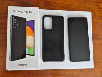 Samsung Galaxy A52 Dual Sim 128 GB Zwart met Hoesje beschikbaar voor biedingen