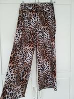 Made in Italy panter leopard print flared broek, maat S, Gedragen, Lang, Ophalen of Verzenden, Bruin