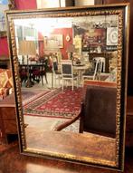 Klassiek spiegel barok goud, zwarte lijst hout antiek, Minder dan 100 cm, Rechthoekig, Ophalen of Verzenden, 50 tot 75 cm