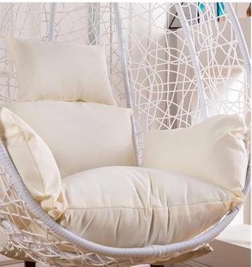 Kussenhoes egg chair hangstoel creme/vanille beschikbaar voor biedingen