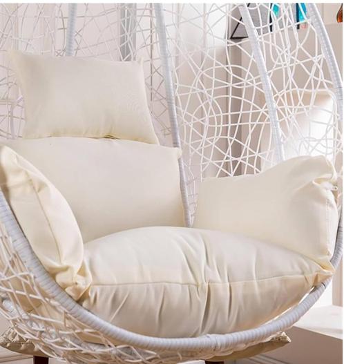 Kussenhoes egg chair hangstoel creme/vanille, Tuin en Terras, Tuinmeubel-accessoires, Nieuw, Ophalen