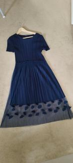 Leo&Ugo Jurk - Donkerblauw - Maat M, Kleding | Dames, Maat 38/40 (M), Blauw, Ophalen of Verzenden, Knielengte