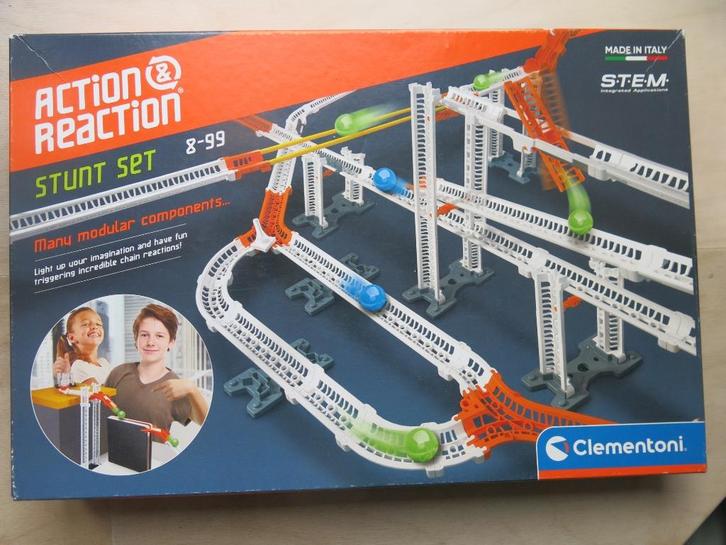 Action & Reaction Knikkerbaan (Stunt set), Kinderen en Baby's, Speelgoed | Bouwstenen, Gebruikt, Overige merken, Ophalen of Verzenden