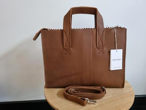 MYoMY Paperbag Handbag cross body Hunter mid Brown NIEUW, Sieraden, Tassen en Uiterlijk, Tassen | Damestassen, Nieuw, Ophalen of Verzenden